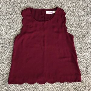 Burgundy top